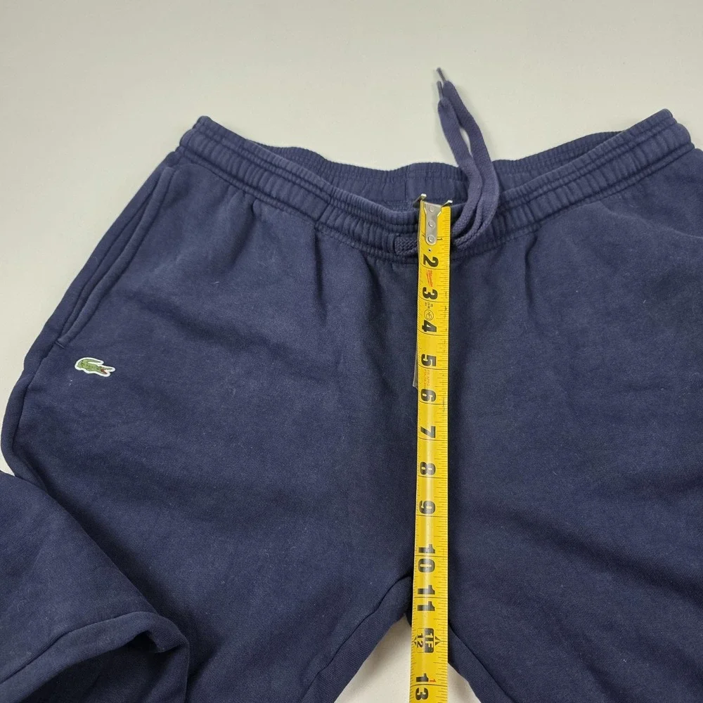 Lacoste Sport Sweatpants Mens XL Blue Fleece Joggers Drawstring Pockets Logo